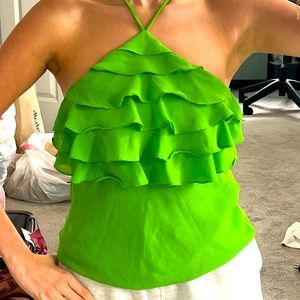 Bright green custom made blouse